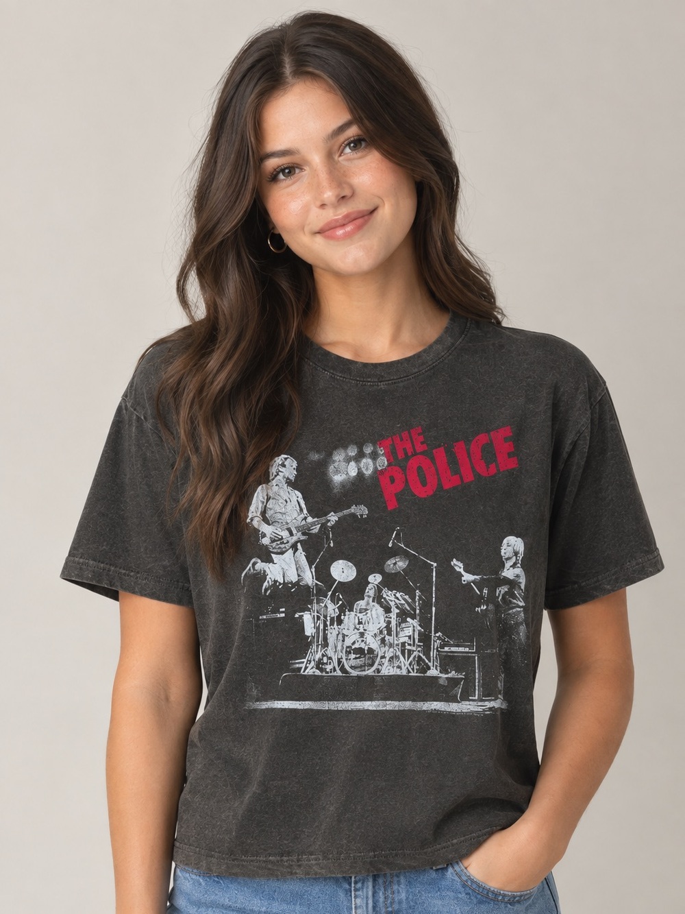 The Police 2008 Reunion Tour Graphic Concert T Ladies Medium